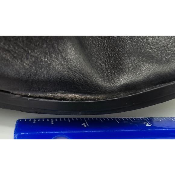 Michael Kors Black Leather Knee High Boot Tall Riding Zippered Boots Women's 8M - Picture 12 of 13